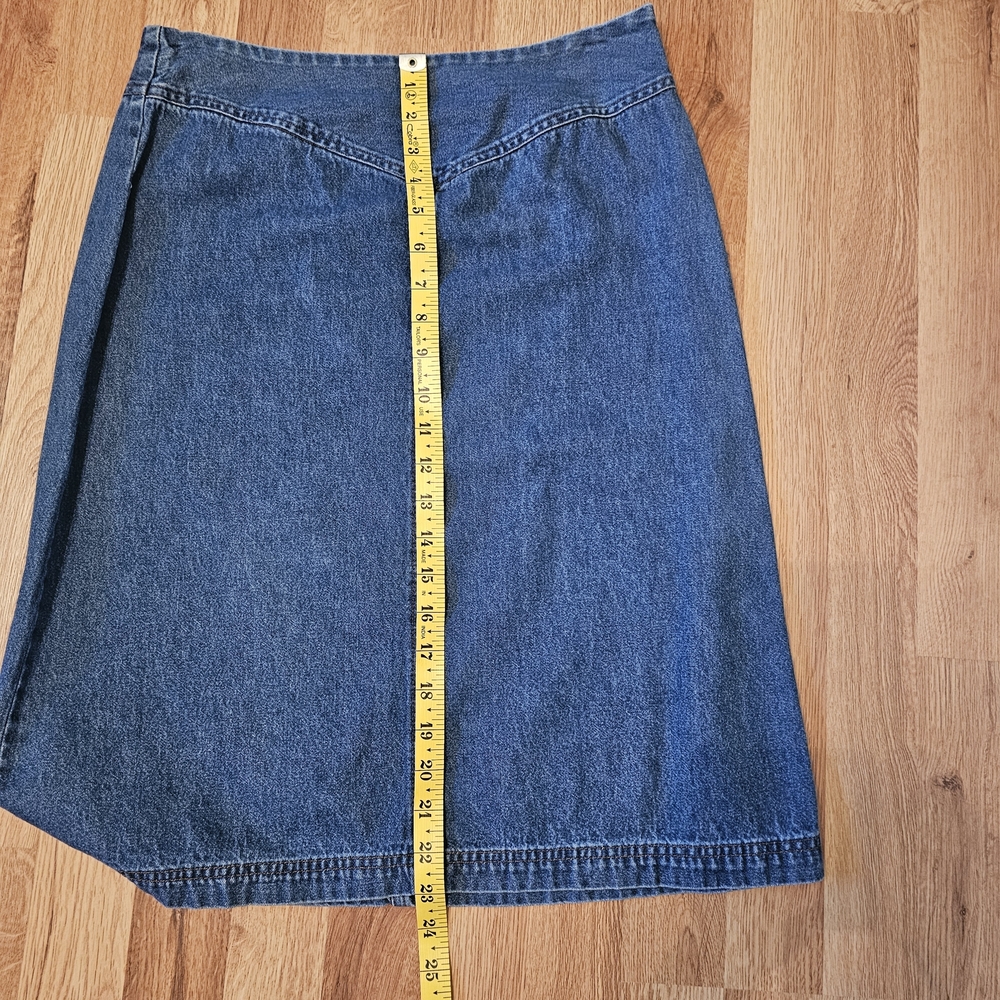 Vintage Studio Blue Denim Pencil Skirt Size 10 - Picture 5 of 8